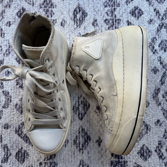 R13 Shoes - R13 Cream High-Top Athletic Shoes